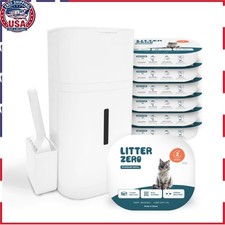 Litter Zero Base Set with 6 Refills - Odor Locking Cat Litter System