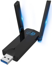 Wireless USB 3.0 WiFi Adapter for Desktop PC, AC 1300Mbps USB WiFi Dual-Band ...