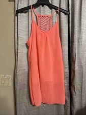 pink sleeveless swim cover up small