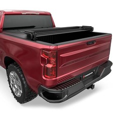 Soft Quad Fold Truck Bed Tonneau Cover Compatible  Chevy Silverado/GMC Sierra