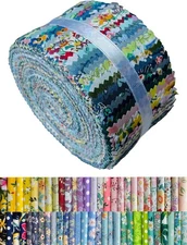 Jelly Roll Fabric 100% Cotton Quilting Fabric, 40 Pre-Cut Strips (2.5 x 44 Inch)