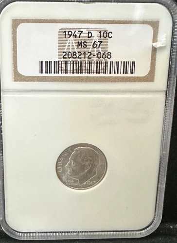 1947 S 10C Roosevelt Dime Unc MS67 NGC Certified