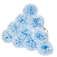 Fake Chrysanthemum Flowers Craft 10 Pcs Artificial Ball Glue 10.6 Inch Faux