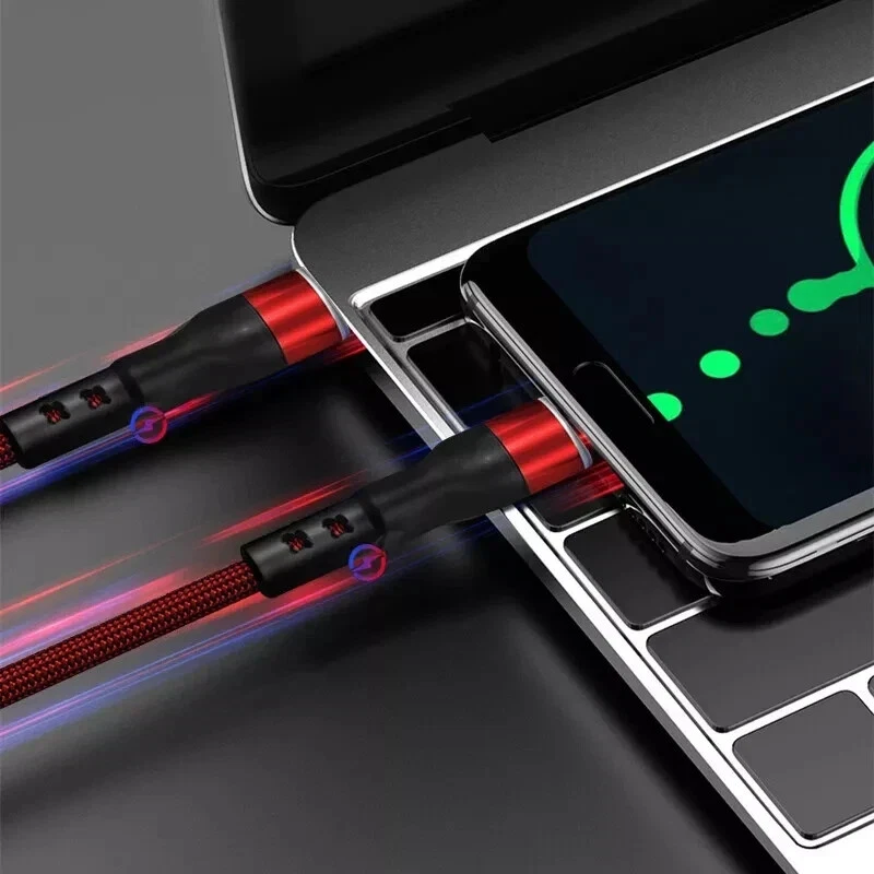 USB C To USB C Fast Charger PD 100W Dual Type C Charging Data Sync USB Cable UK - Image 4 of 4