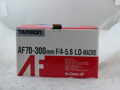 TAMRON 70-300MM LD 4-5.6 MACRO 1:2 CANON EF TESTED DIGITAL WORKING