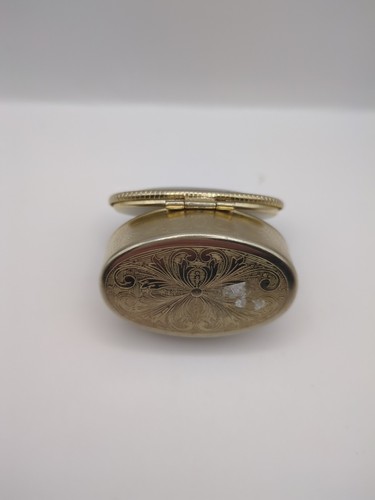 Vintage Pearl Shell Snuff Box + Marble Top Pill Trinket Box Gold Detail - Picture 15 of 19