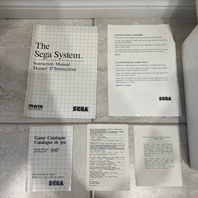 SEGA Master System Base System CIB Console Box 2 Controllers Hang-On Tested Work
