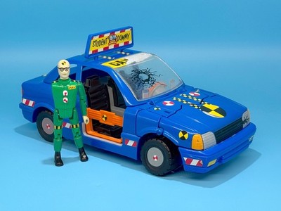 Vintage 1991 Crash Dummies STUDENT DRIVER CAR w/ AXEL Figure-Near Complete- TYCO