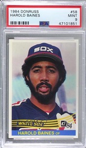 1984 Donruss Harold Baines #58 PSA 9 MINT HOF