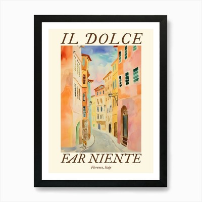 Il Dolce Far Niente Florenz, Italien gerahmtes Wandbild Poster Leinwanddruck Bild