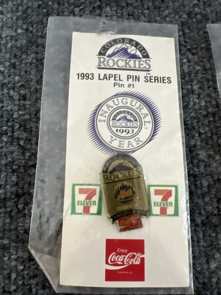 Colorado Rockies 1993 Inaugural Season Lapel Pin Series Set Of 13 7-11 Coke - Image 2 of 4