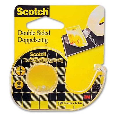 (0,47 /m) Double Sided 665 Abroller 12 mm x 6,3 m, Scotch 3M