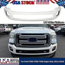 UG WHITE PLATINUM STEEL FRONT BUMPER FACE BAR FOR 2011-2016 FORD F250 F350 F450