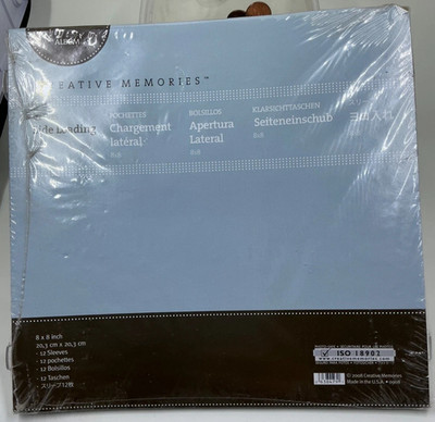 Creative Memories Side Loading Sleeves 8x8 Inch Refill Pages For Scrapbooking