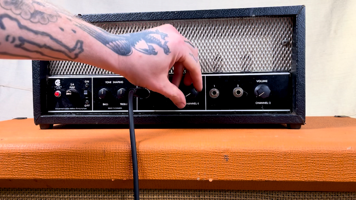 Garnet Stencil E90-2 1970s 30 Watt 2 Channel Tube Guitar Amp Head