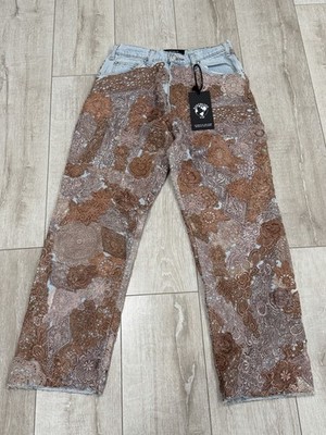 Men 32x30 New Earthling VIP Poetic Lust Embellished Denim Jeans