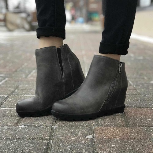 women's sorel joan of arctic wedge 2 zip booties