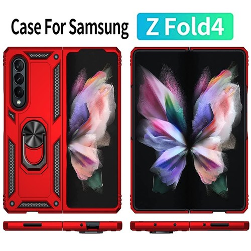 For Samsung Galaxy Z Fold 4 Case Phone Cover Shockproof Ring Holder Kickstand - Picture 37 of 48