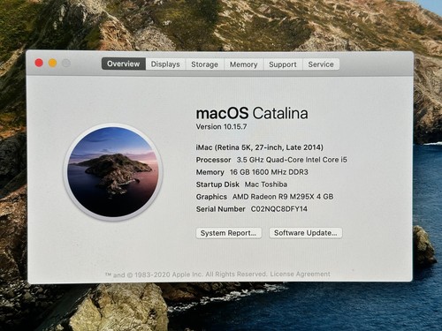 Hard Drive 1TB Loaded fresh Catalina 10 15 7 for iMac 27" 2012-2019 Toshiba & WD - Picture 3 of 5