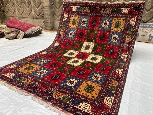 7x10 Oriental Handmade Multicolor Afghan Rug Traditional Turkmen Tribal Wool Rug - Picture 24 of 24