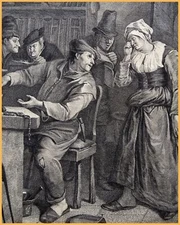 Scammers Alchemists Large Format Copper Stitch by Godefroy circa 1780 Original!