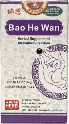 Bao He Wan, 兰州佛慈制药中华老字号,保和丸,200 PILLS, 保和丸, Herbal Supplement