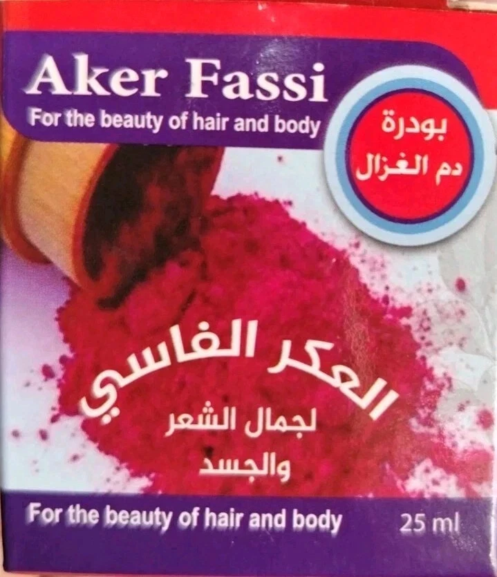 1PC Original Aker Fassi Natural Powder Color Hair Deer Blood دم الغزال عكر فاسي - Изображение 2 из 4