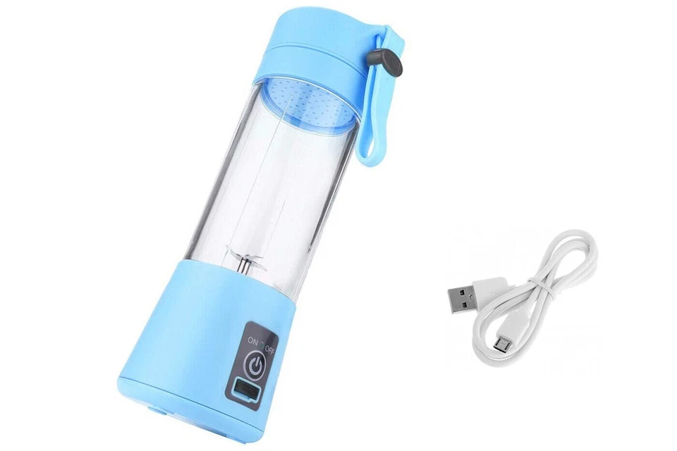 Mini frullatore mixer portatile da viaggio USB succo di frutta frullati 380ml - Immagine 4 di 4