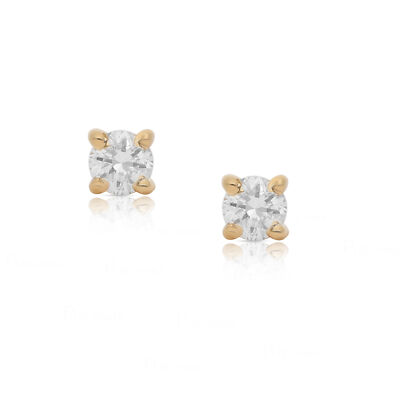 Ohrstecker 14 K Gold 0,10 ct. Laborgefertigter Diamant VS Reinheit F-G Farbe