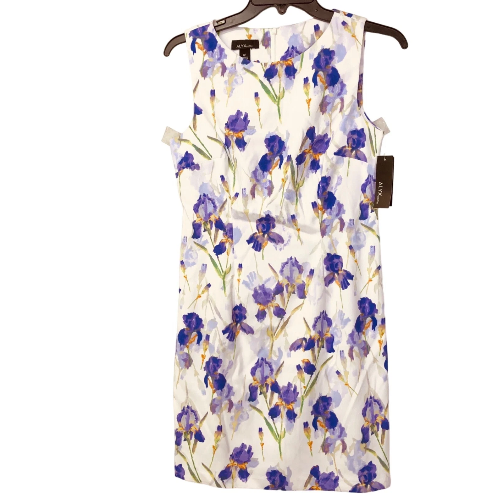 ABITO SENZA MANICHE IN GUAINA FLOREALE ALYX TAGLIA 6P NUOVO CON ETICHETTE