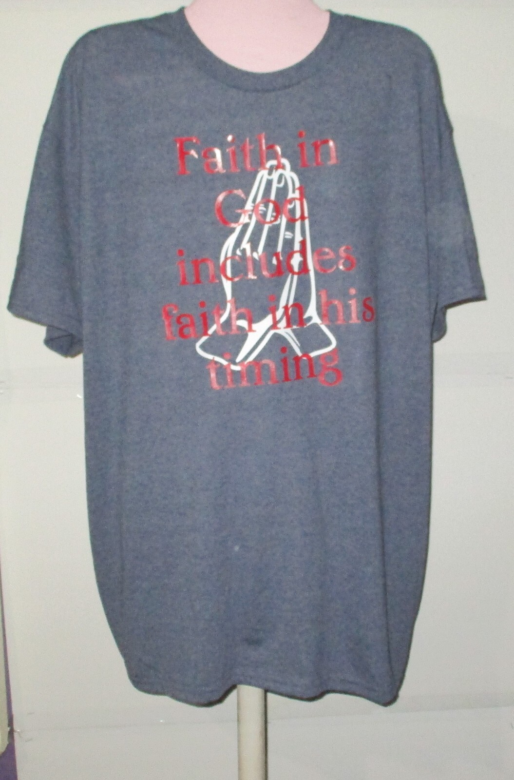 Adult Tshirt XL Faith in God includes faith in his timing Clothing Men