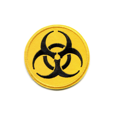 Biohazard Chemical Sign Embroidered Iron On Patch DIY Applique