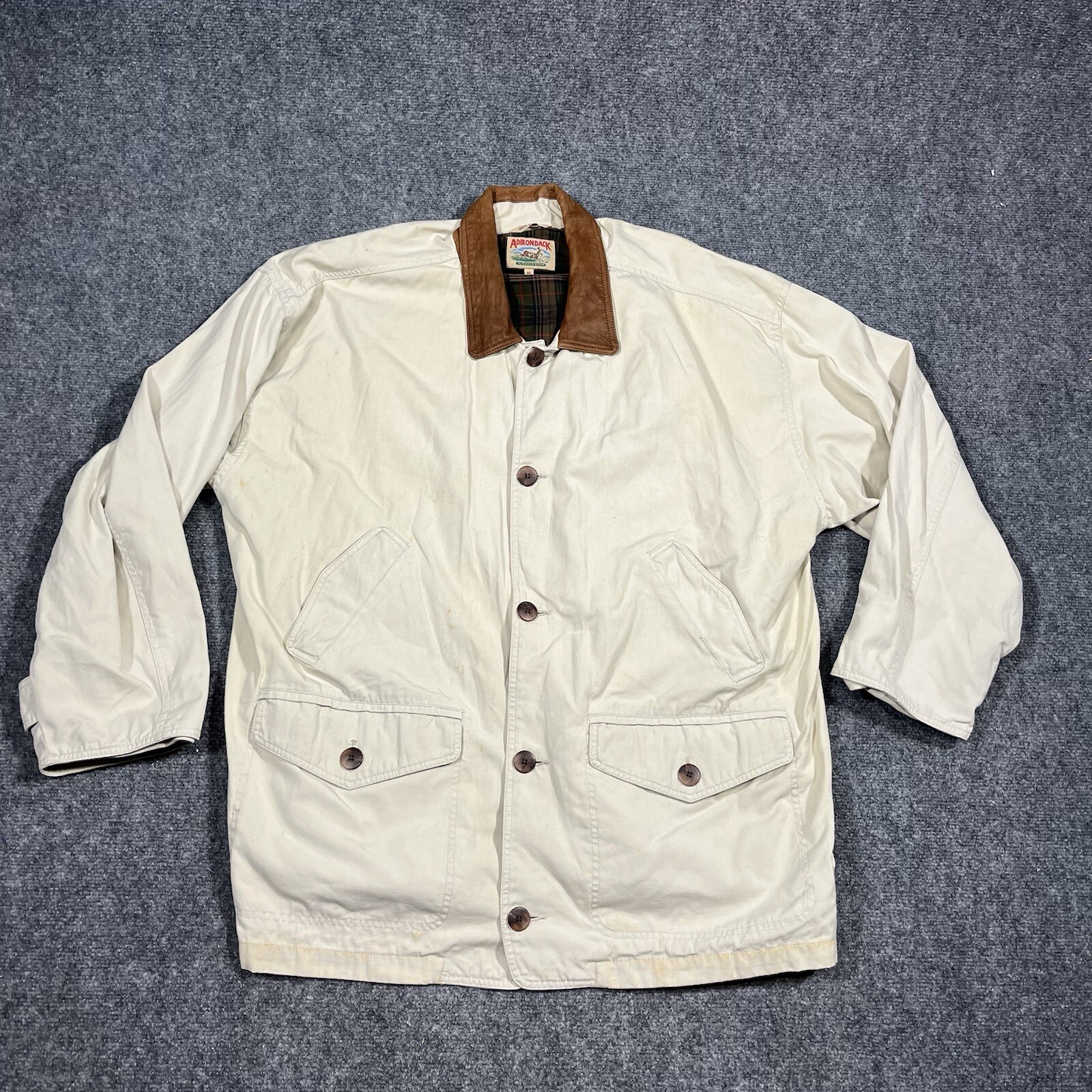 FILA Giacca Adirondacks vintage uomo extra large lavoro caccia flanella foderata lavoro safari