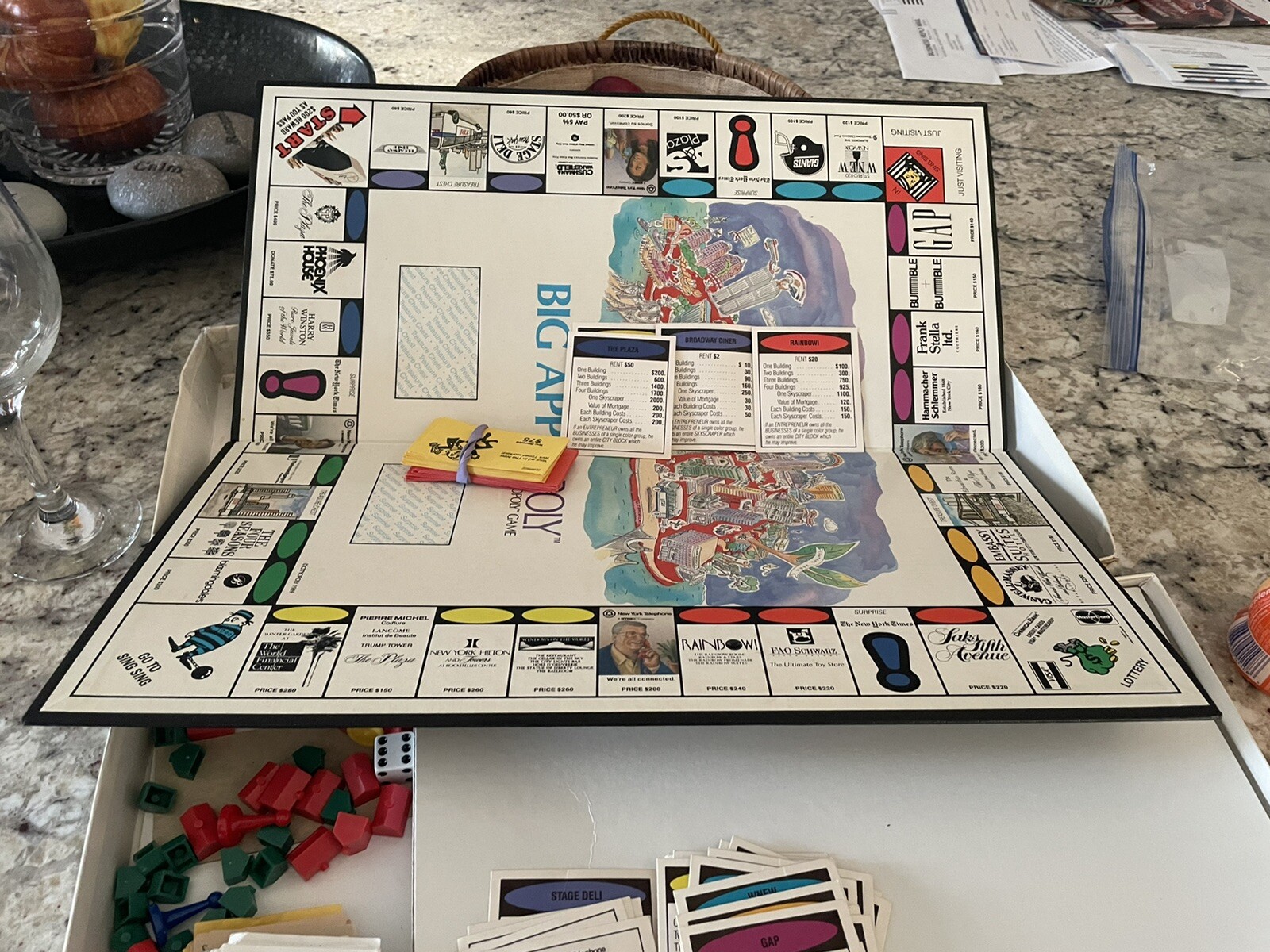 ORIGINAL, 1989, BIG APPLEOPOLY, BOARD GAME, USA, New York themed