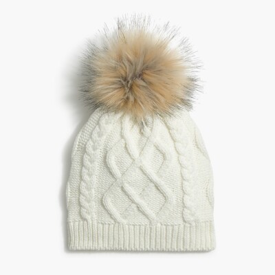 NWT J.Crew Factory Faux-fur Pom-Pom Hat Style AG533 | eBay display picture 3