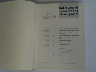 IBM Journal of research and development: Complete year in 12 volumes 1976. ...