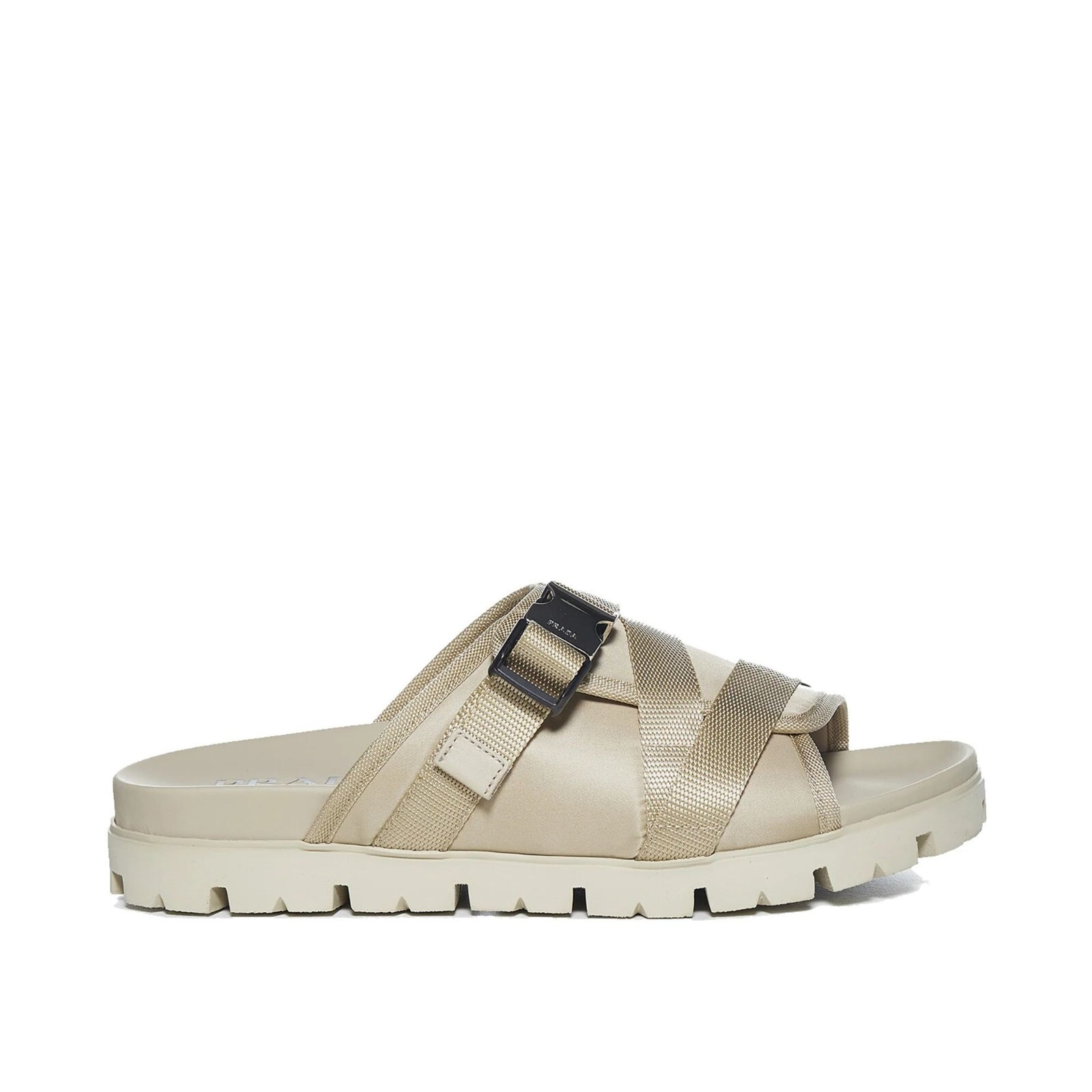 Prada Men's Fusbett Nastro Tape Buckled Slide Sandals In Beige Size 8 NWOB  $874 | eBay