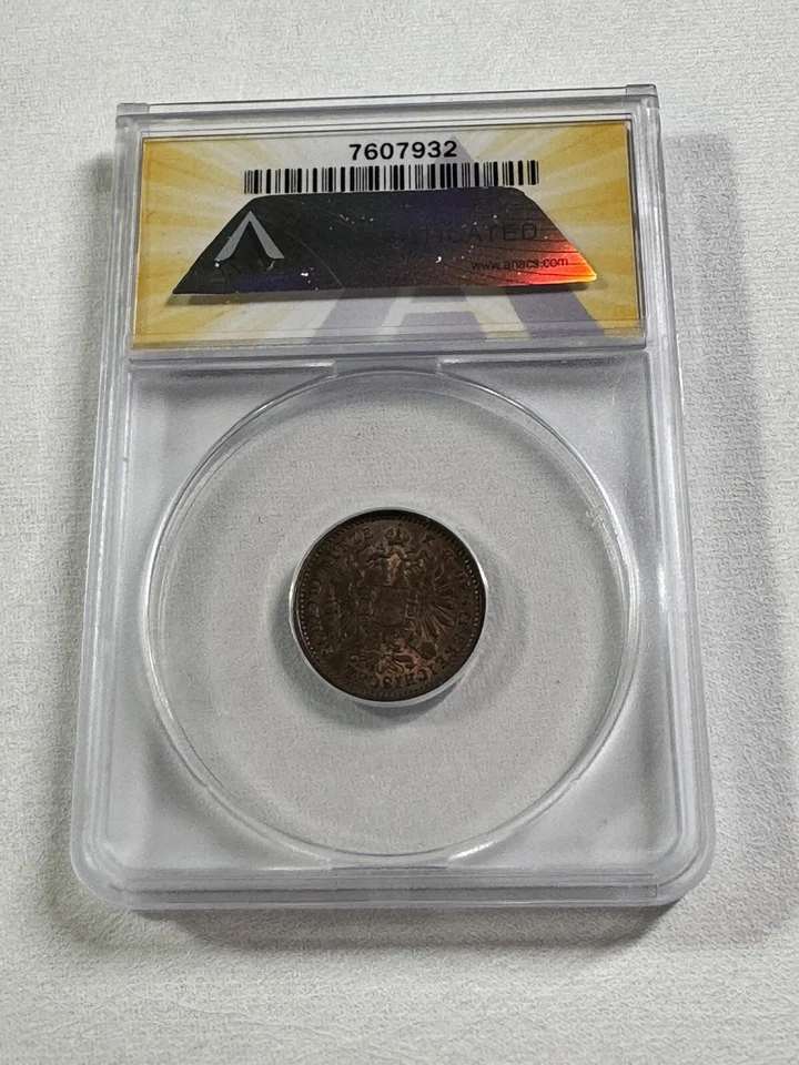 1885 Austria 1 Kreuzer Graded MS 63 RB by ANACS - Image 4 of 4