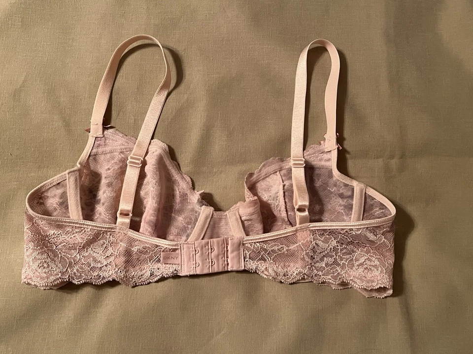 Sutiã de renda rosa DKNY 36B - Imagem 2 de 3