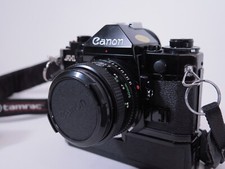 Canon A-1 A1 35mm Camera / 50mm Lens / Film Advance / Leather Case OEM