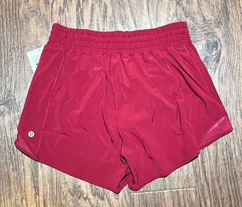 NEW Women Lululemon Hotty Hot High-Rise Lined Short 4" Pomegranate Size 10 - 第 8/8 張圖片