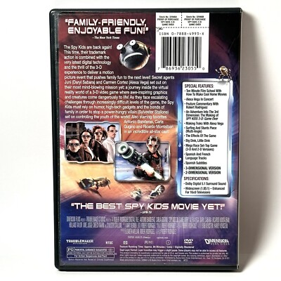 Spy Kids 3: Game Over (DVD, 2004, Includes both 2-D and 3-D