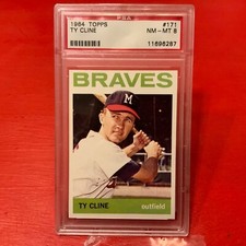1964 Topps Ty Cline #171 *Braves* PSA 8 NM-MT