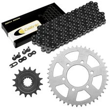 Black Drive Chain And Sprocket Kit for Kawasaki Ninja ZX-6R ZX636 2013-2017