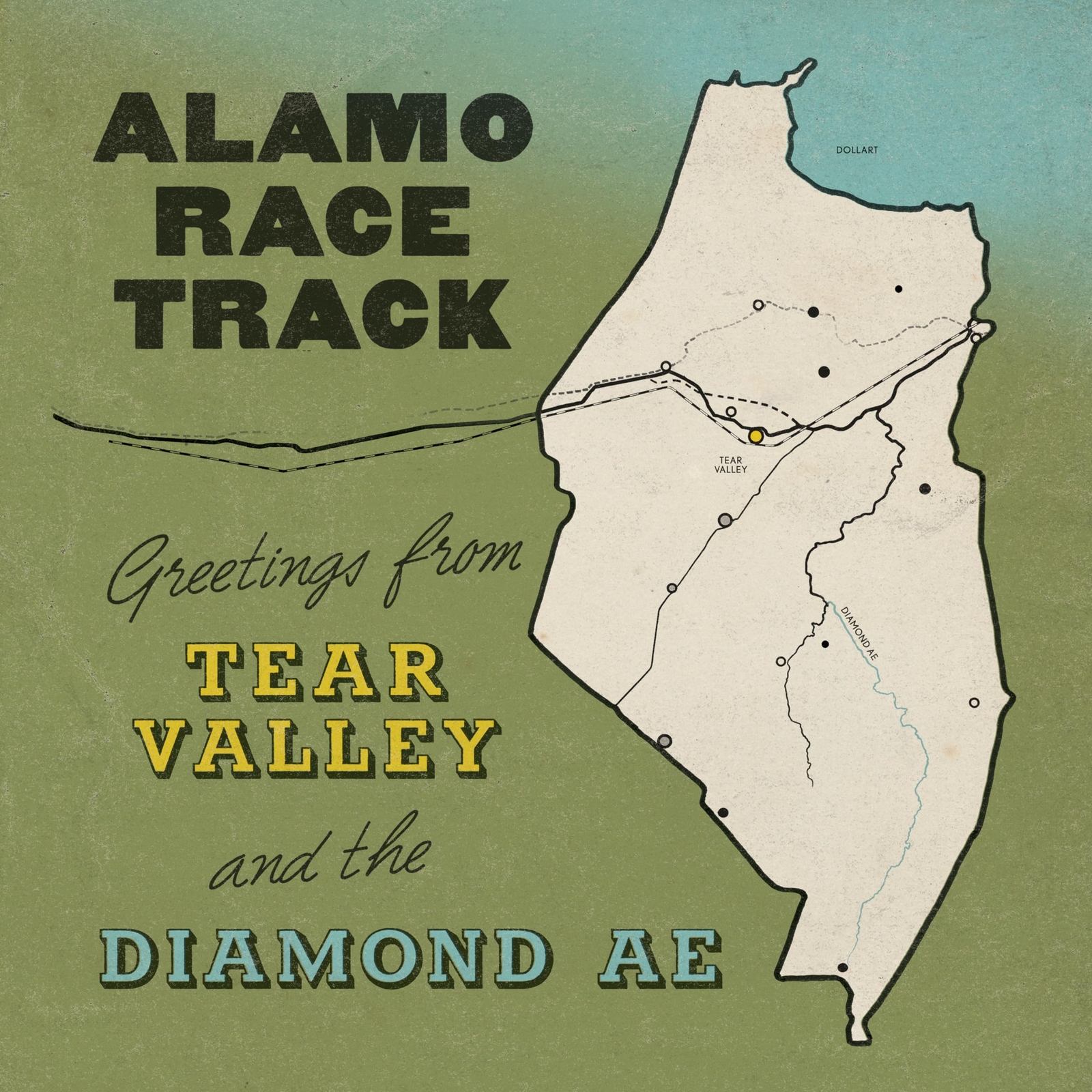 Alamo Race Track Greetings from Tear Valley and the Diamond Ae