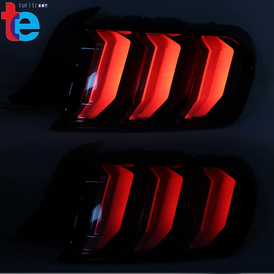 LED Sequential Tail Lights For Ford Mustang 2015 2016-2022 Euro Style Brake Lamp Foto 3 de 4
