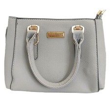 Women's Elegant Crossbody PU Leather Satchel Handbag Gray B013