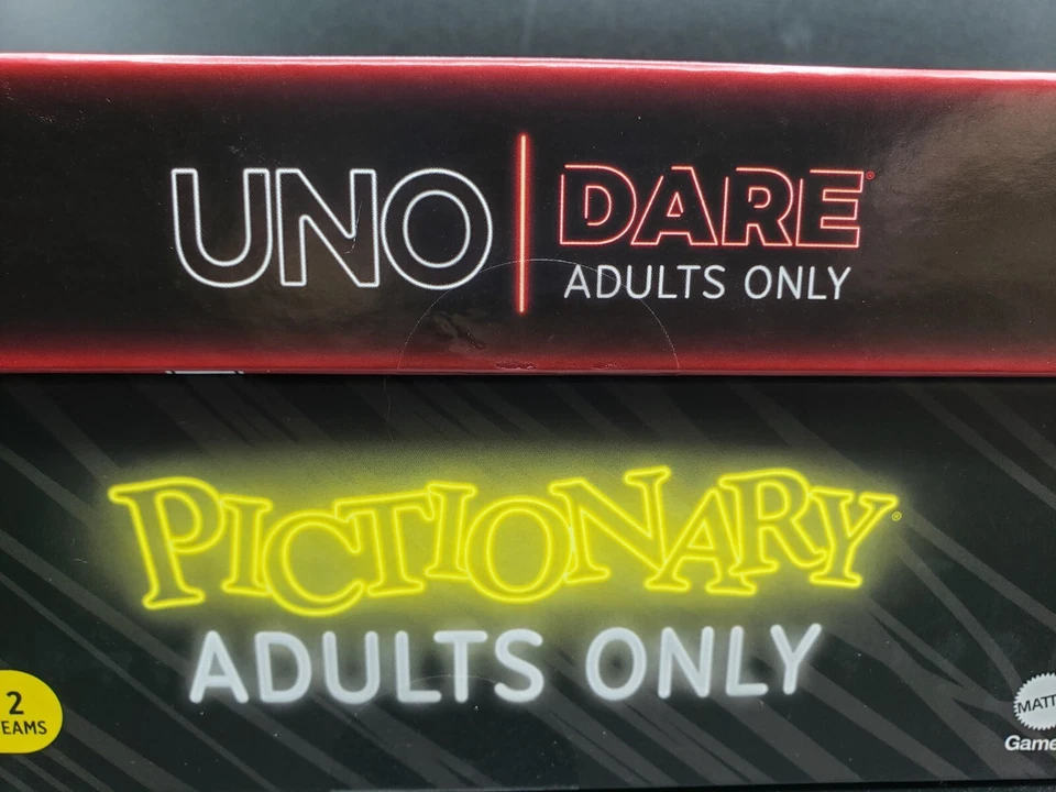 2023 Mattel UNO DARE & Pictionary "Adults Only" Party Bundle Pack - New - Image 2 of 4