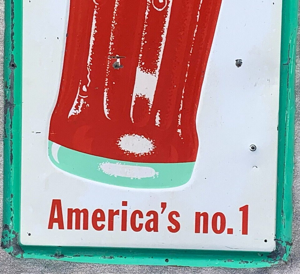 Vintage Early Metal Diet Rite Cola Vertical Bottle Soda Pop Sign 18 by ...