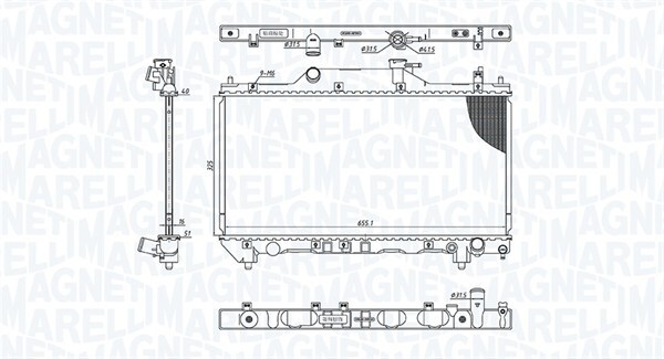 Magneti Marelli KüHler WasserküHler FüR Toyota Avensis Station Wagon T22-image